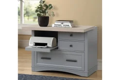 Mor Furniture File Cabinets|Americana Power File Cabinet In Gray Blue