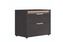 Mor Furniture Nightstands|Amy Nightstand In Eco Dark Oak/Tetris Matte