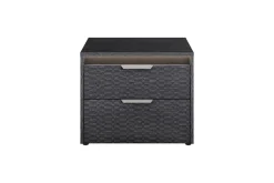 Mor Furniture Bedroom Sets|Amy Upholstered Panel Bed, Dresser, Mirror & Nightstand In Dark Oak, Queen