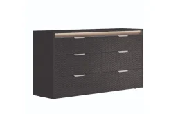 Mor Furniture Bedroom Sets|Amy Upholstered Panel Bed, Dresser, Mirror & Nightstand In Dark Oak, Queen