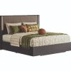 Mor Furniture Storage Beds|Upholstered Beds|Amy Upholstered Panel Bed W/ Storage In Dark Oak, Queen