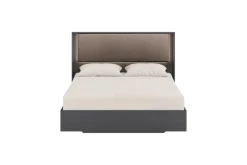 Mor Furniture Upholstered Beds|Beds|Amy Upholstered Panel Bed In Dark Oak, Queen