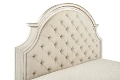 Mor Furniture Upholstered Beds|Beds|Anastasia Upholstered Panel Bed In Antique Bisque, Queen
