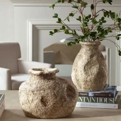 Mor Furniture Vases|Ancient Echos Vase In Brown, Set Of 2