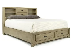 Mor Furniture Beds|Andes Bookcase Bed W/ Storage In , Twin Charcoal