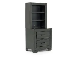 Mor Furniture Nightstands|Andes Nightstand & Hutch In Charcoal