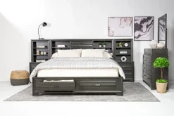 Mor Furniture Bedroom Sets|Andes Wall Bed, Dresser & Mirror In Charcoal, Twin