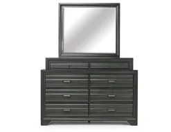 Mor Furniture Bedroom Sets|Andes Wall Bed, Dresser & Mirror In Charcoal, Twin