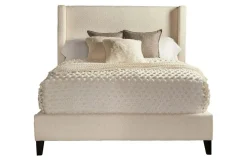 Mor Furniture Upholstered Beds|Beds|Angel Upholstered Panel Bed In Charcoal, Queen