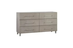 Mor Furniture Bedroom Sets|Argento Panel Bed, Dresser, Mirror & Nightstand In Misty Gray, Full