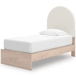 Mor Furniture Kids Beds & Bunk Beds|Arloster Upholstered Panel Bed In White, Twin