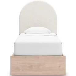 Mor Furniture Kids Beds & Bunk Beds|Arloster Upholstered Panel Bed In White, Twin