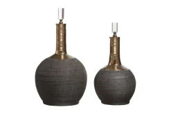 Mor Furniture Vases|Arnav Vases In Black & Gold, Set Of 2
