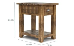 Mor Furniture Sofa & End Tables|Artisans Chairside Table In Gray