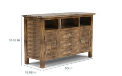 Mor Furniture Media Consoles & Hutches|Tv Stands|Artisans Media Console In Oak, 50 Inch