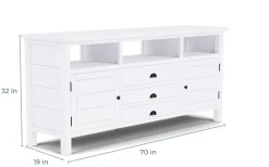Mor Furniture Media Consoles & Hutches|Tv Stands|Artisans Media Console In Oak, 50 Inch
