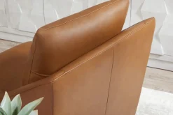 Mor Furniture Chairs|Asher Leather 360 Degree Swivel Chair In Ice