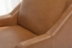 Mor Furniture Chairs|Asher Leather 360 Degree Swivel Chair In Ice