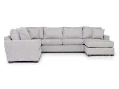 Mor Furniture Sectionals|Ashfield Tux Sofa Chaise Sectional In Ashfield Granite, Right Facing