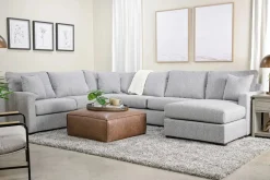 Mor Furniture Sectionals|Ashfield Tux Sofa Chaise Sectional In Ashfield Granite, Right Facing