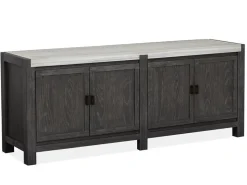 Mor Furniture Media Consoles & Hutches|Tv Stands|Aspen Valley 4 Door Media Console In Ravenwood Black