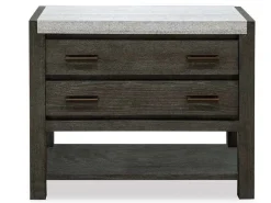 Mor Furniture Nightstands|Aspen Valley 2 Drawer Nightstand In Black