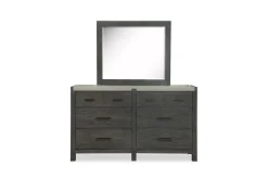 Mor Furniture Bedroom Sets|Aspen Valley Panel Bed, Dresser, Mirror & Nightstand In Sierra Brown, Queen