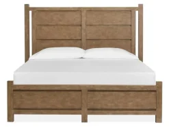 Mor Furniture Beds|Aspen Valley Panel Bed In Sierra Brown, Queen