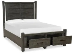 Mor Furniture Storage Beds|Beds|Aspen Valley Panel Bed W/ Storage In Sierra Brown, Queen