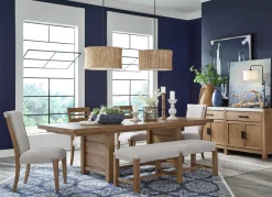 Mor Furniture Dining Tables|Aspen Valley Stone Top Dining Table In Sierra Brown