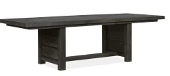 Mor Furniture Seating For 6|Dining Room Sets|Aspen Valley Trestle Dining Table & 6 Chairs In Ravenwood Black
