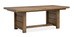 Mor Furniture Seating For 6|Dining Room Sets|Aspen Valley Trestle Dining Table & 6 Chairs In Ravenwood Black
