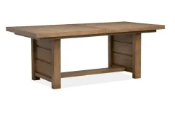 Mor Furniture Seating For 6|Dining Room Sets|Aspen Valley Trestle Dining Table & 6 Chairs In Ravenwood Black