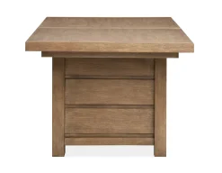 Mor Furniture Dining Room Sets|Aspen Valley Trestle Dining Table, 4 Chairs & 2 Upholstered Chairs In Ravenwood Black