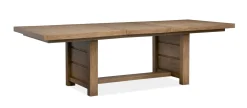Mor Furniture Dining Tables|Aspen Valley Trestle Dining Table In Sierra Brown