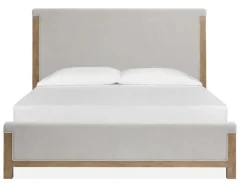 Mor Furniture Upholstered Beds|Beds|Aspen Valley Upholstered Panel Bed In Sierra Brown, Queen