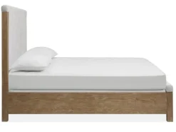 Mor Furniture Upholstered Beds|Beds|Aspen Valley Upholstered Panel Bed In Sierra Brown, Queen
