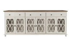 Mor Furniture Media Consoles & Hutches|Tv Stands|Aurora 6 Door Console In White