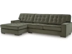 Mor Furniture Sectionals|Austen Sofa Chaise Sectional In Olive, Left Facing