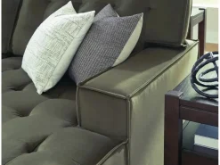 Mor Furniture Sectionals|Austen Sofa Chaise Sectional In Olive, Left Facing