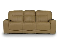 Mor Furniture Living Room Sets|Banks 3 Power Sofa & Loveseat In Leather Chesapeake Charcoal