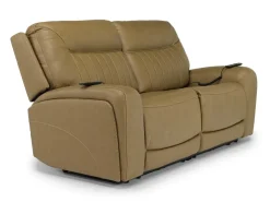 Mor Furniture Living Room Sets|Banks 3 Power Sofa & Loveseat In Leather Chesapeake Charcoal