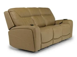 Mor Furniture Reclining Sofas|Sofas|Banks 3 Power Sofa In Chesapeake Charcoal Leather
