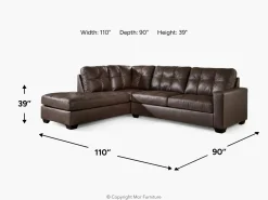 Mor Furniture Sectionals|Barlin Mills Sofa Tux Chaise Sectional In , Left Facing Umber