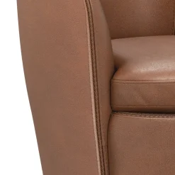 Mor Furniture Chairs|Barolo Leather Swivel Club Chair In Caramel