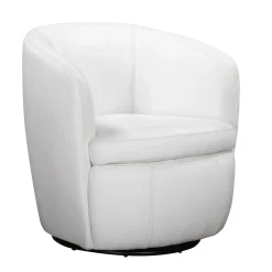 Mor Furniture Chairs|Barolo Leather Swivel Club Chair In Caramel