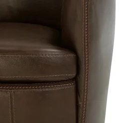 Mor Furniture Chairs|Barolo Leather Swivel Club Chair In Caramel