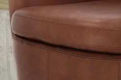 Mor Furniture Chairs|Barolo Leather Swivel Club Chair In Caramel