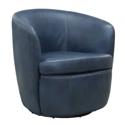 Mor Furniture Chairs|Barolo Leather Swivel Club Chair In Caramel