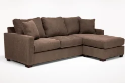 Mor Furniture Sofas|Barrett Reversible Sofa Chaise In Fisk Smoke